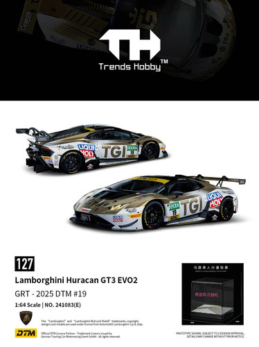 [程逸预售]TH 1:64 兰博基尼 Huracan GT3 EVO2 19# 2025DTM 车模