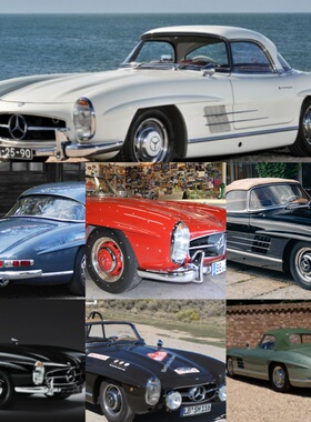 新品定 CMC 1:18 奔驰 300 SL W198 合金全开汽车模型