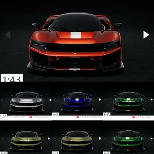 法拉利 F80 新品 标准红 新马王 树脂车模 定BBR