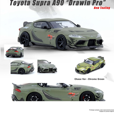 [程逸预售]INNO 1:64 丰田SUPRA A90 DARWIN PRO 哑光绿 合金车模