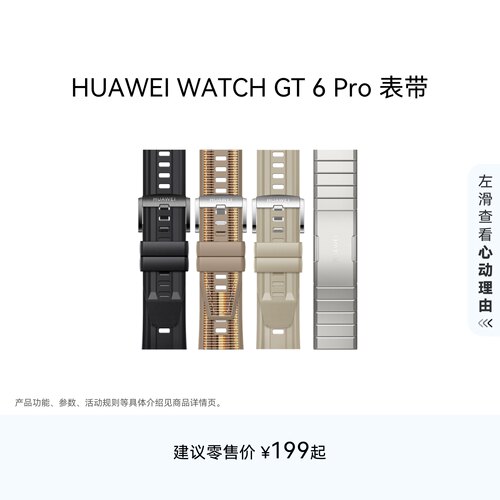 华为/HUAWEI WATCH GT 6 Pro 46mm专属表带 氟橡胶/编制复合/钛金属表带适配于华为WATCH GT 6 Pro