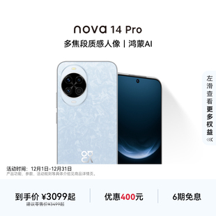 nova Pro多焦段红枫质感人像鸿蒙操作系统5北斗卫星图片消息华为官方旗舰店智能学生手机 优惠400元