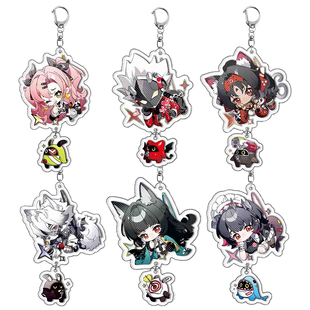 星见雅同人夹层钥匙扣比利艾莲妮可莱卡恩周边游戏挂件二次元礼物