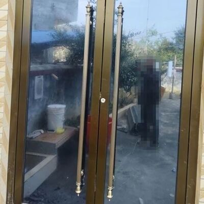 推拉欧式不锈钢复古玻璃把手大门欧式仿古豪华酒店大木门拉手红古