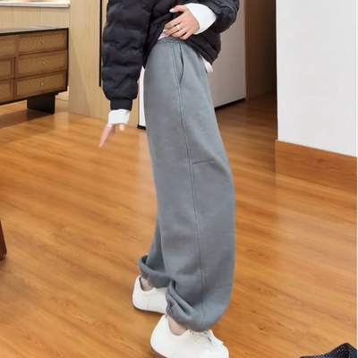 随性运动高级感加绒加厚休闲卫裤