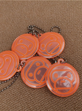 VX-001 日本小猴子 荧光色橙色挂件 包包挂件 8个一组部分包邮
