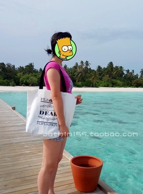 Hey!Say!JUMP 白色双面棉布购物袋 LIVE TOUR DEAR 单肩包沙滩包