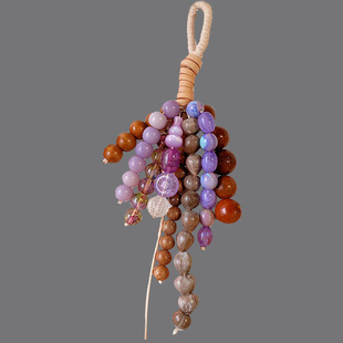 文淇同款满愿种子串天然菩提子手工编织感文艺包包挂件配饰