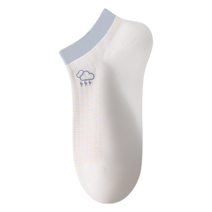 猫人袜子女夏季薄款2024新爆款不掉跟船袜女莫代尔纯棉短袜女夏天