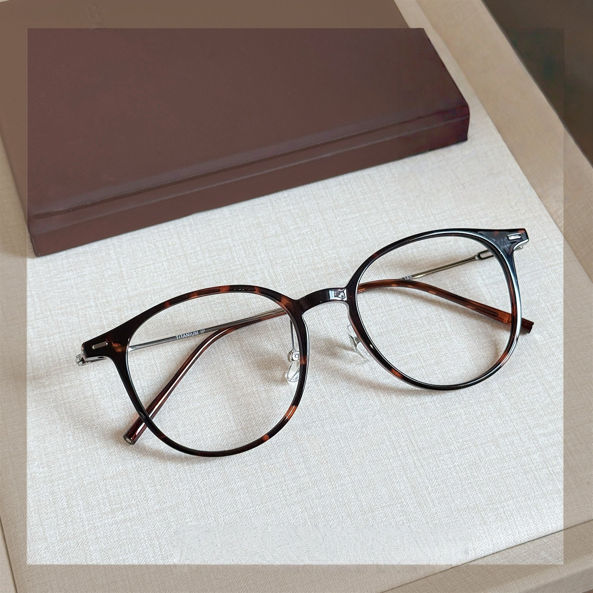 51mm超轻钛架椭圆眼镜框女方圆脸细框显小脸可配度数近视眼镜架男