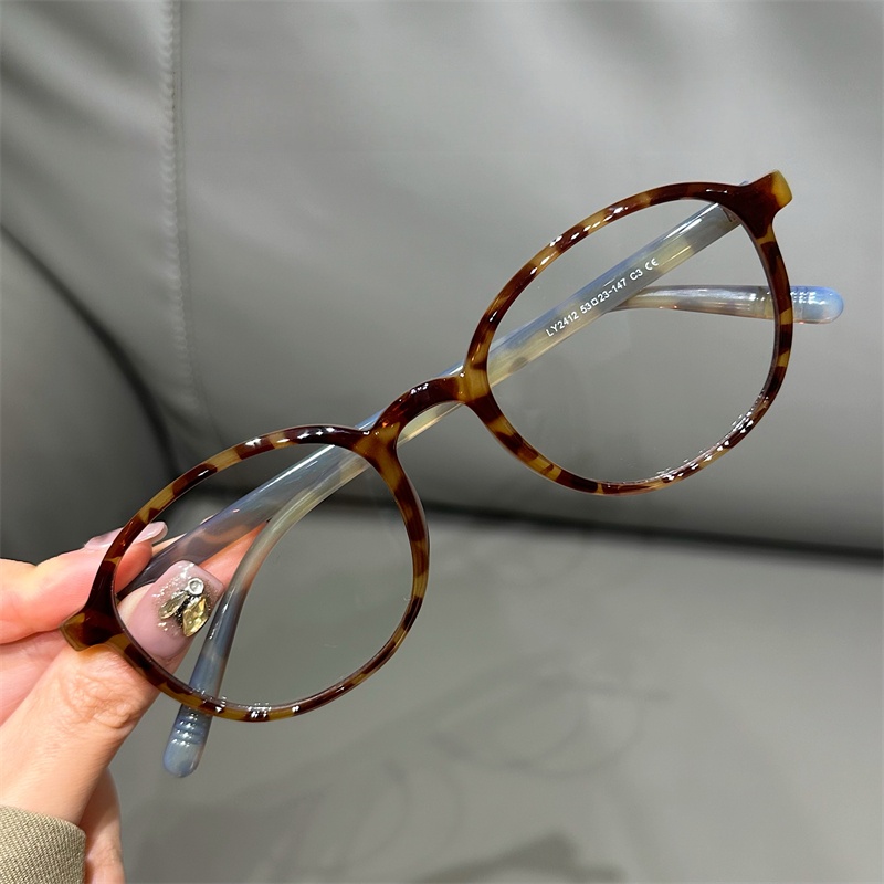 韩系粗圆框素颜呆萌可配眼镜