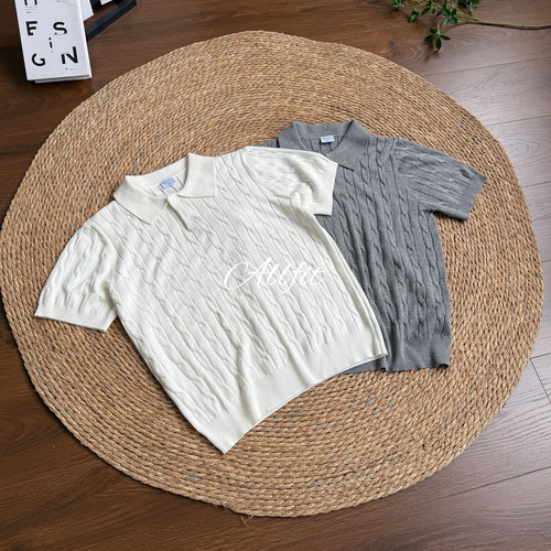 ALLFIT绞花polo毛织衫