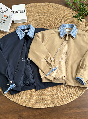 ALLFIT miu系假两件夹棉外套 短款宽松哈灵顿行政百搭加厚夹克男