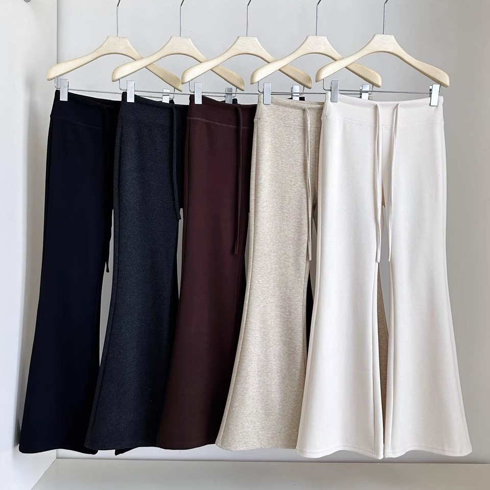 LU系蛋白羊绒微喇裤女加厚女秋