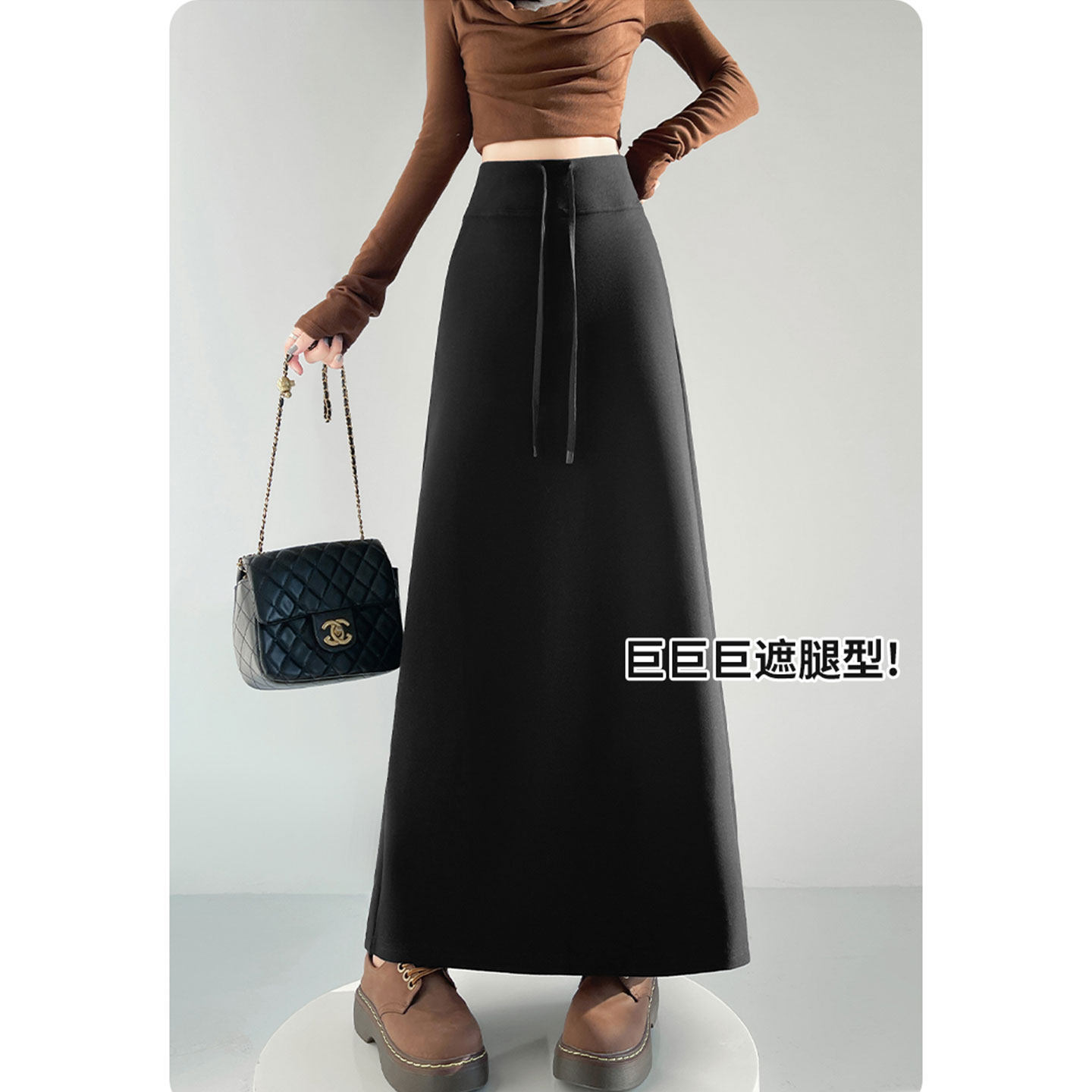 灰色针织半身裙女2026春季新款百搭气质开叉糯米包臀显瘦中长款裙,女装/女士精品,半身裙,淘宝优惠券,粉丝福利购,淘宝优惠卷