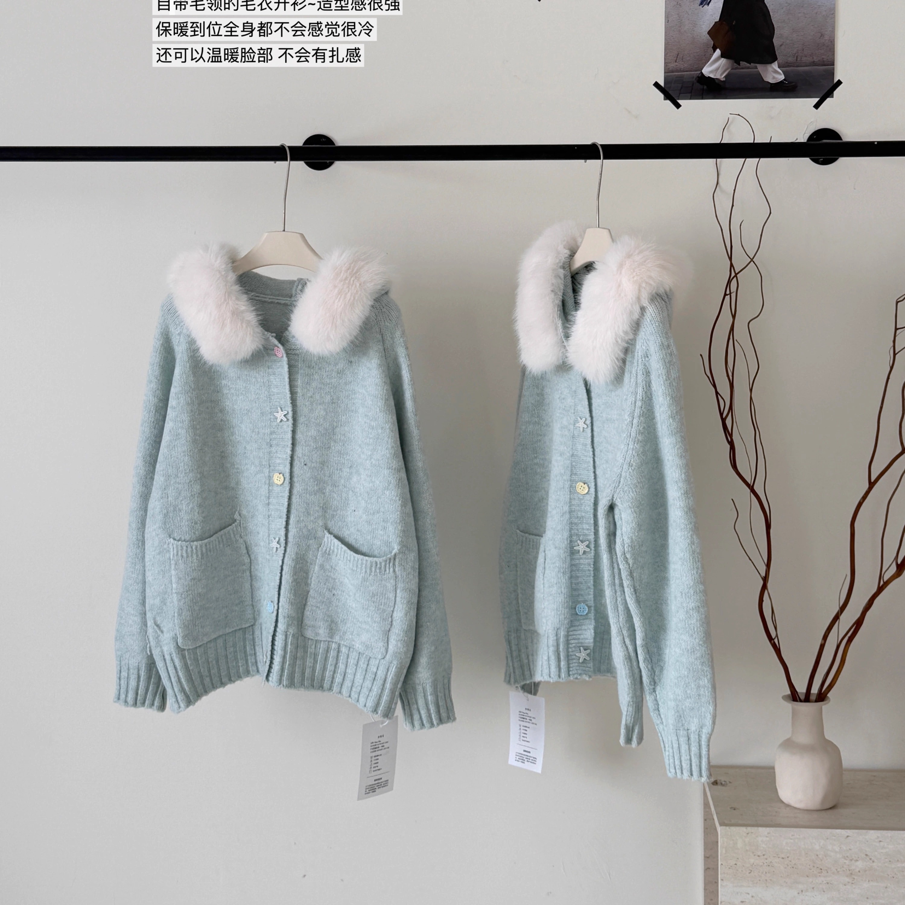 巨好看韩系慵懒超好看宽松针织衫