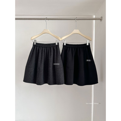 美爆啦！高级灰色花苞毛呢半身裙