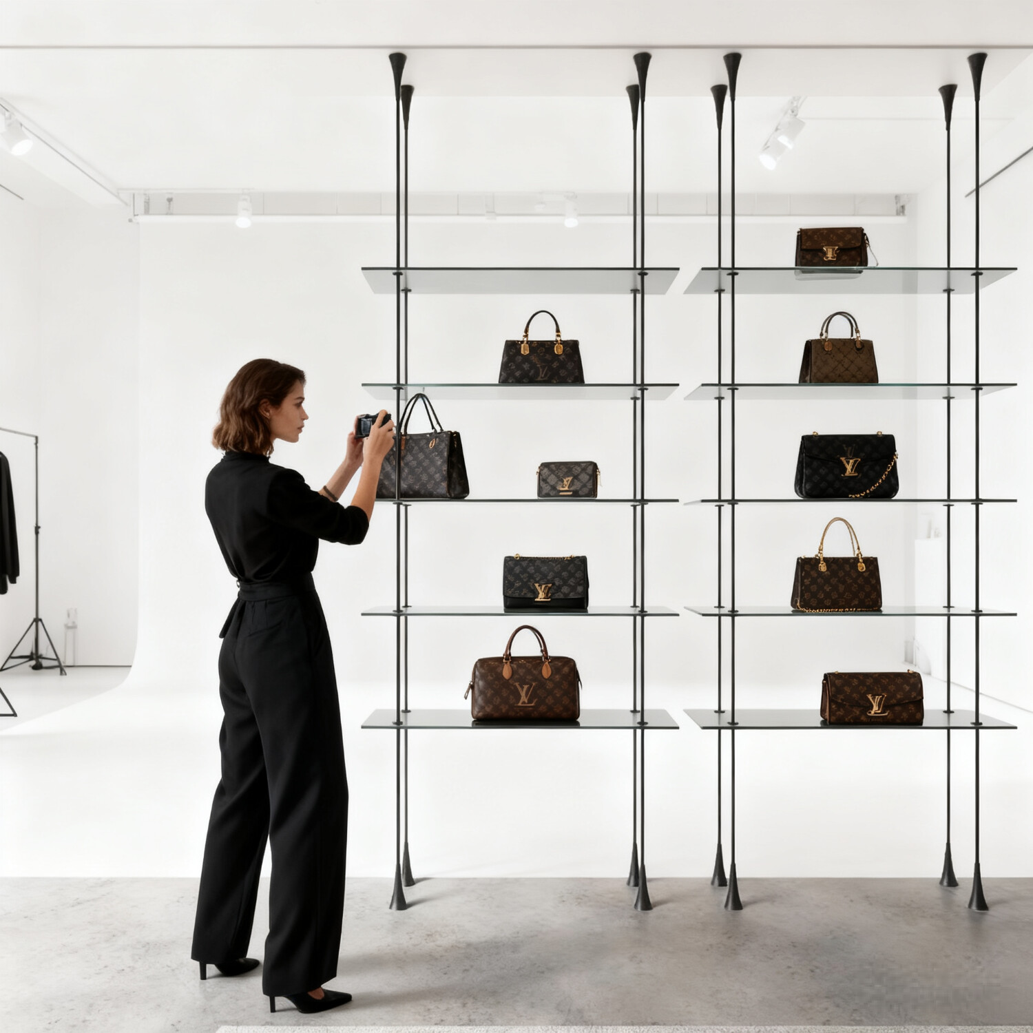 金属吊架壁挂酒架墙上装饰悬挂不锈钢铝板书架吊架挂墙层板置物架