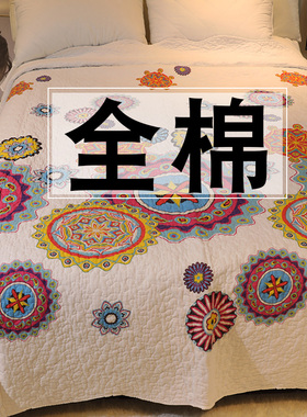 浦江2025新款韩国床盖斜纹棉绗缝垫被四季通用纯棉全棉面料单件