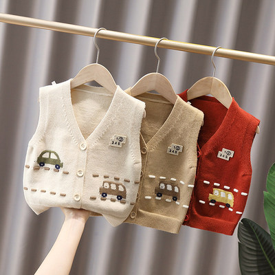 儿童毛衣背心男童开衫马甲上衣