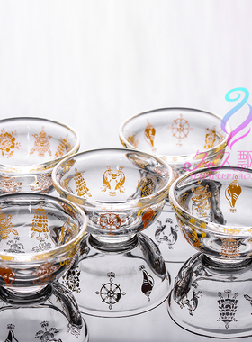 包邮简约用品七彩供杯水晶