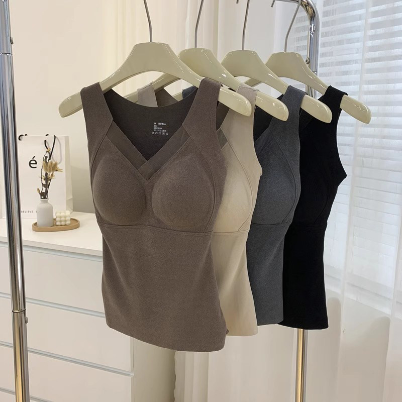 秋冬石墨烯保暖背心冬季免穿文胸美背女士固定杯无钢圈打底上衣女,女士内衣/男士内衣/家居服,保暖背心,淘宝优惠券,粉丝福利购,淘宝优惠卷