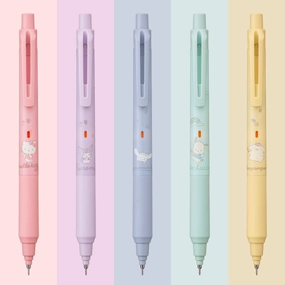 uni三菱三丽鸥限定自动铅笔M5-KSS旋转铅芯自转不易断芯小学生0.5