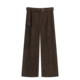 SoleMass「飘带褶」RibbonPleats褶皱阔腿裤 棕色男女宽松飘带西裤