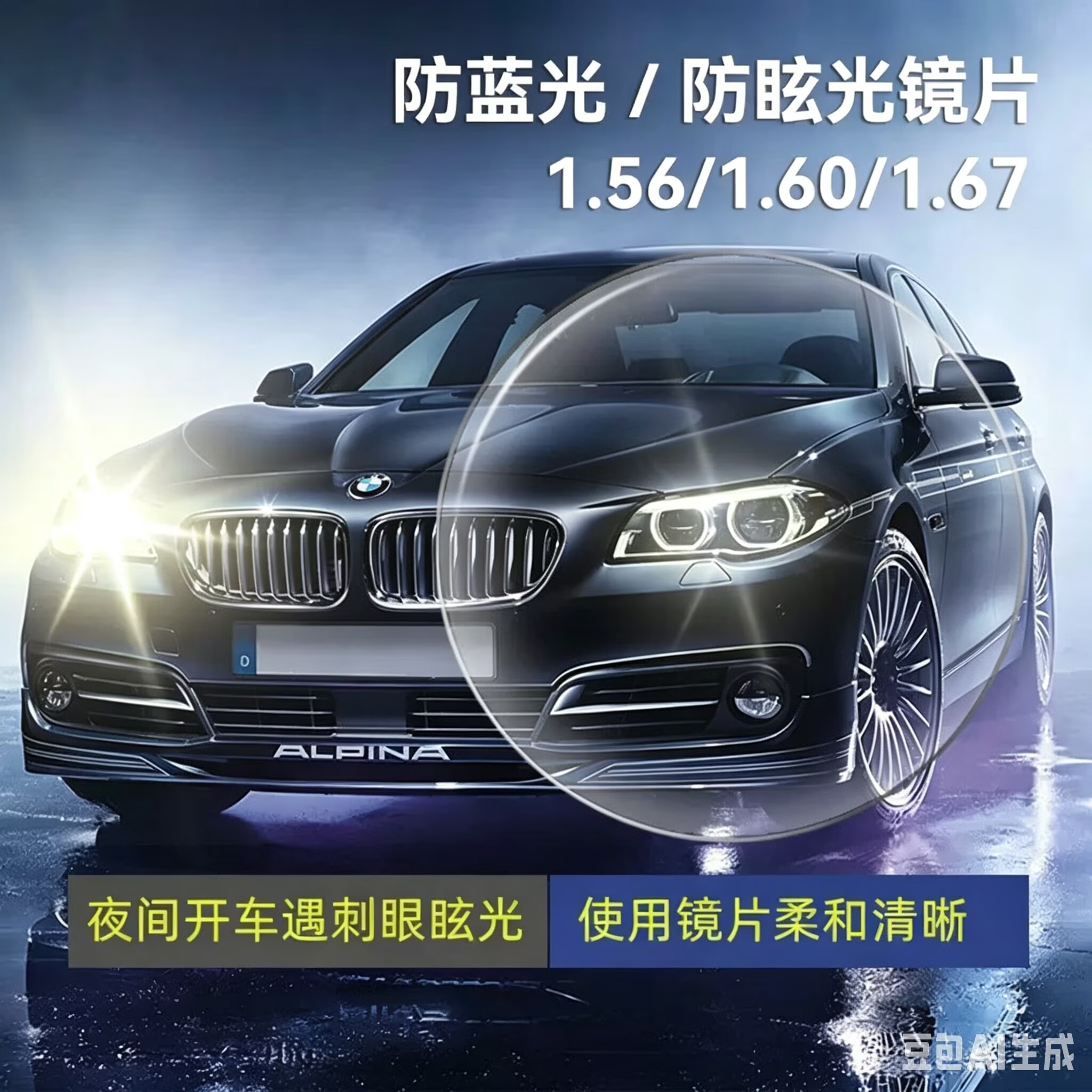 晚上防远光灯眼镜驾驶眼镜近视眼镜男款夜视驾驶镜有度数男近视