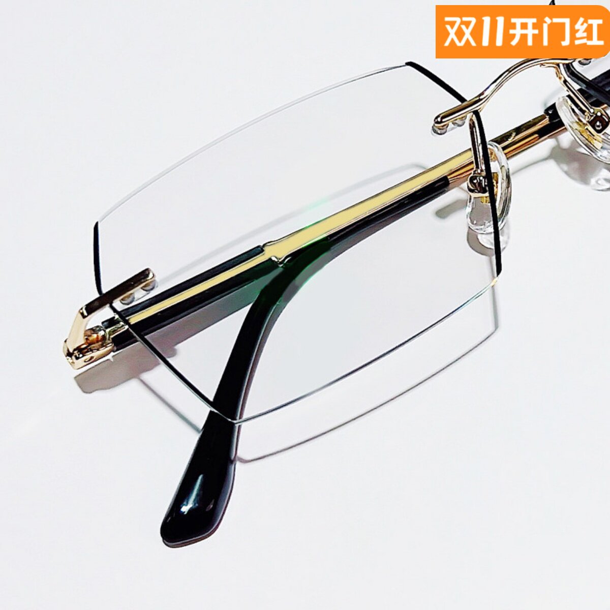 男贵族黑边纯钛近视眼镜