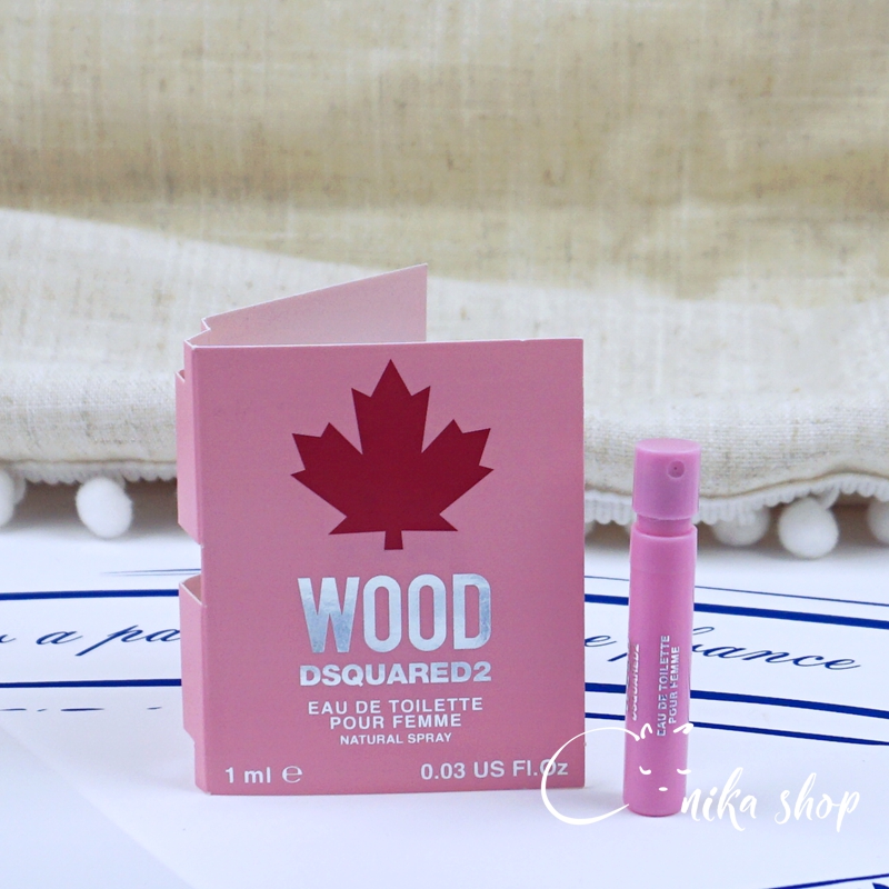 正品DSQUARED2 D二次方Wood for Her枫叶木缘女士香水小样试管1ml