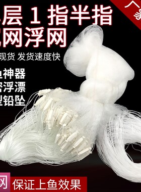 柔丝单层小渔网沾白条鲫鱼网沉网