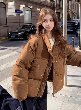 Mistletoe90绒！小猫刺绣好穿白鸭绒羽绒服W423 P325 K458