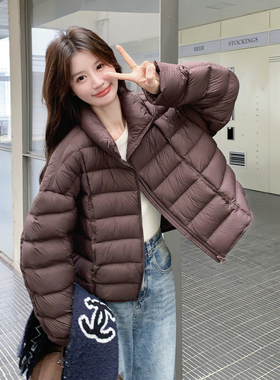 Mistletoe90白鸭绒纯色短款立领25冬季新款羽绒服2C215-P310-K380