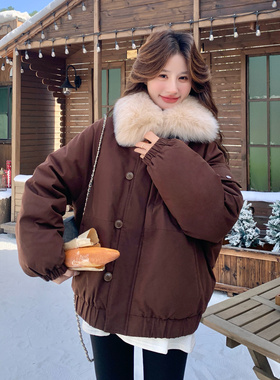 Mistletoe90绒！工装风大毛领白鸭绒羽绒服W425 P315 K458