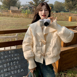 Mistletoe2025年冬季 8965P225K318 毛线拼接羽绒服外套女2C098