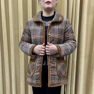 中老年棉衣女中长款 保暖外套 加绒加厚50岁60老人奶奶棉袄妈妈冬装