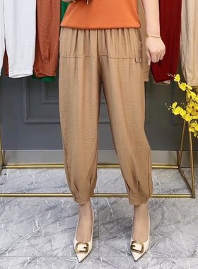 夏季新款休闲薄裤子女口袋