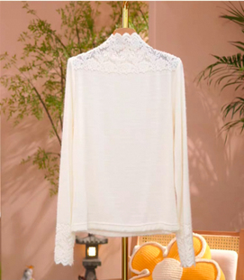 《 梦雨霏-打底衫》2025年秋冬半高领国风纯色简约休闲百搭气质磨