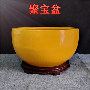 景德镇陶瓷聚宝盆玄关摆件招财聚财办公室乔迁开业送礼装饰养鱼缸