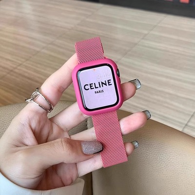 applewatch9表带米兰尼斯金属磁吸适用苹果手表iwatch876se高级女