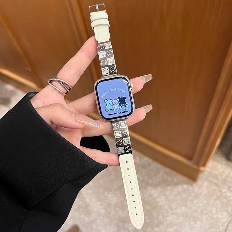 小熊手镯适用applewtachs10苹果s9表带华为fit4fit3小米9pro表带