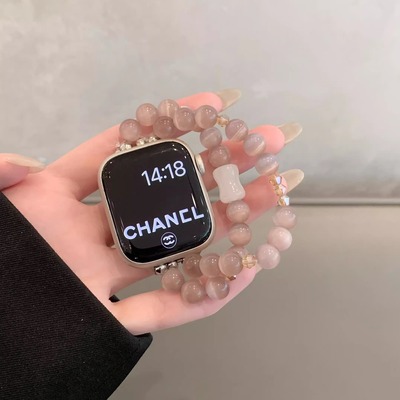 水晶猫眼适用苹果iwatchs10表带华为fit3小米9pro红米watch5表带