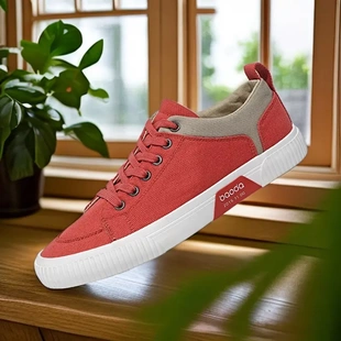 米斯特男鞋春夏新款痞帅男款宝达帆布鞋透气低帮板鞋舒适软底013