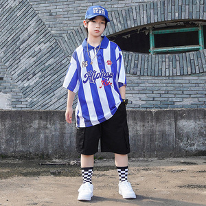 贝可家儿童街舞潮服炸街套装男童hiphop嘻哈帅气少儿街舞演出服装