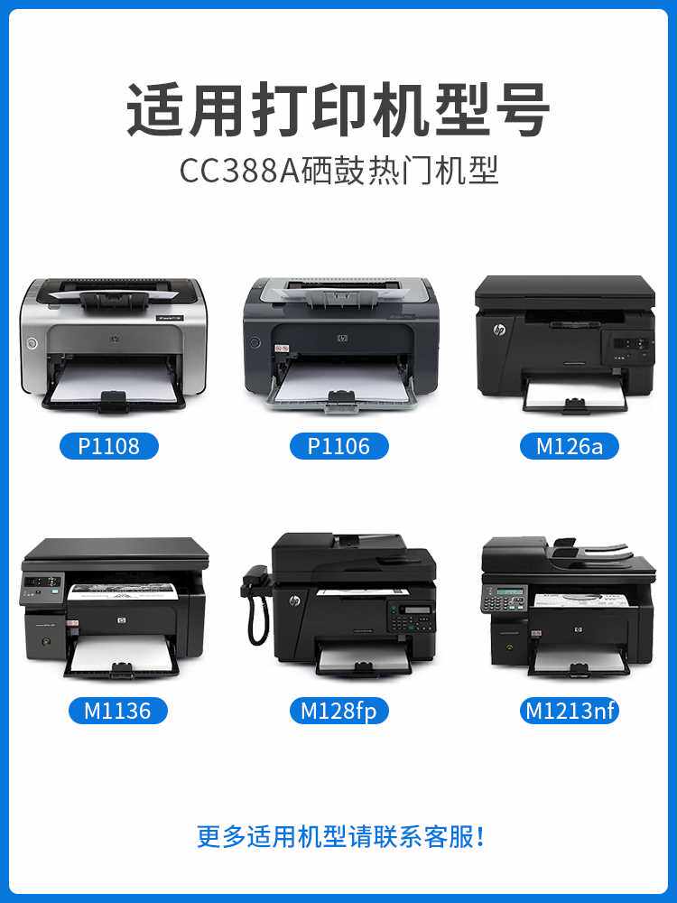 培宏适用惠普m1136硒鼓 hp1106 p1108 m126a nw cc388a易加粉m128