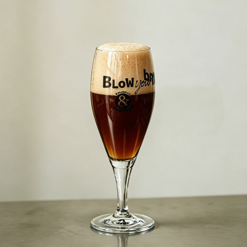 帝磨栏风车logo品牌杯 高脚杯 精酿啤酒矮脚玻璃杯图片
