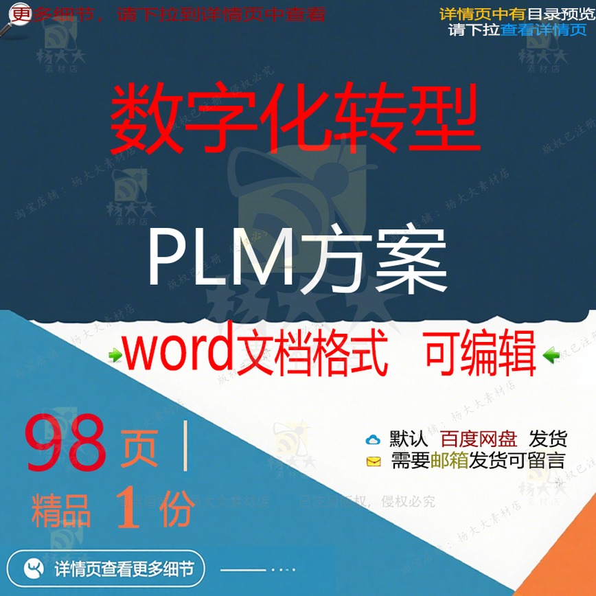 PLM精品数字化转型数字数字化转型数字化方案方案方案相关文档