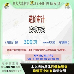 方案投标审计造价word文档可编辑参考素材模板 造价审计投标方案