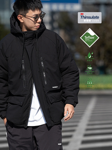 MASSULTI 22AW 日系机能Teflon防水3M新雪丽重磅夹棉服冲锋衣外套